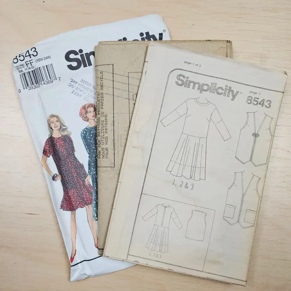Vintage 1993 Simplicty Pattern 8593 Sie 18W-24W